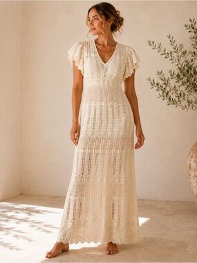 jessica simpson ivory dress | Dresses | Jessica Simpson Stained Glass Lace